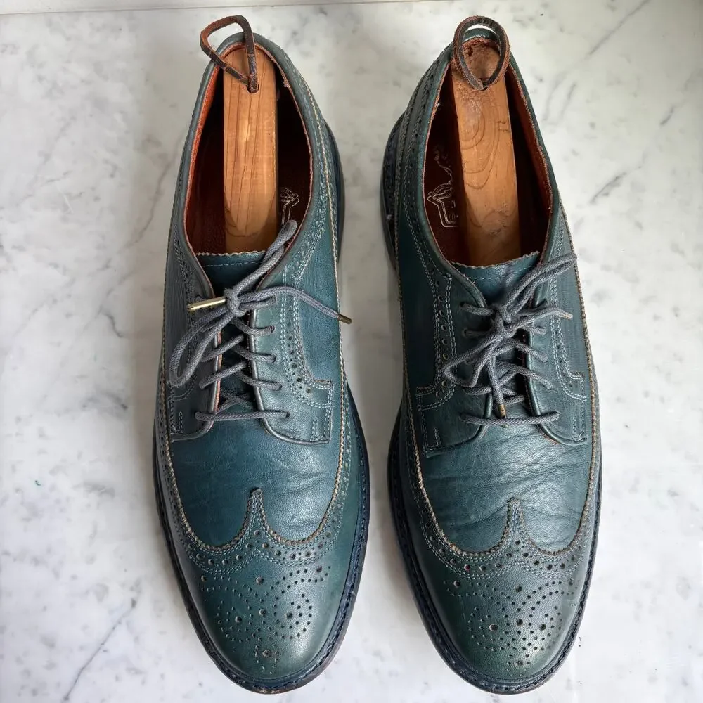 Florsheim by Duckie Brown Teal Leather Brogue Oxfords Men’s 10.5D Heritage Prep